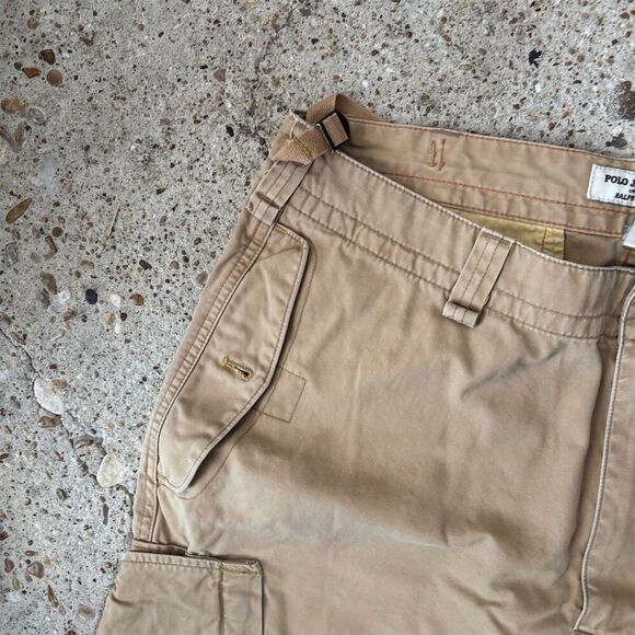 Ralph Lauren Polo Jeans Men's Vintage Cargo Pants Beige Size 34x32 - Picture 7 of 10